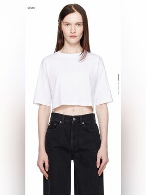 LOULOU DE SAISON white gupo tshirt cropped